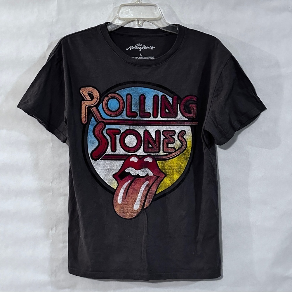Rolling Stones Lips Black Graphic Band T-Shirt